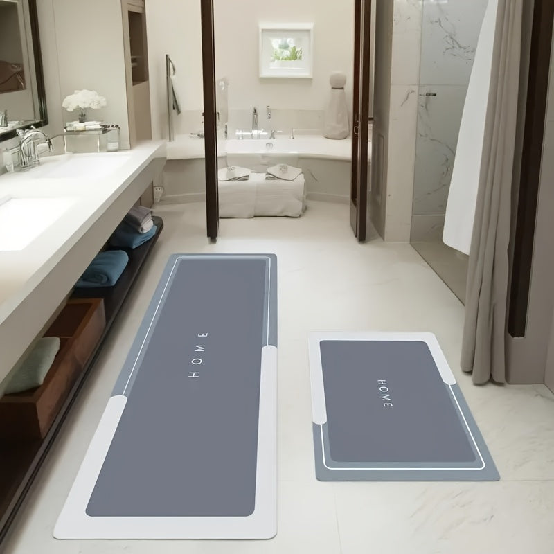 Non-Slip Kitchen & Bathroom Floor Mats Set of 2 – Plush Rubber-Backed Anti-Fatigue Rugs, Quick-Dry Oil-Absorbing Machine Washable Mat for Home Restaurant Entryway | Canada