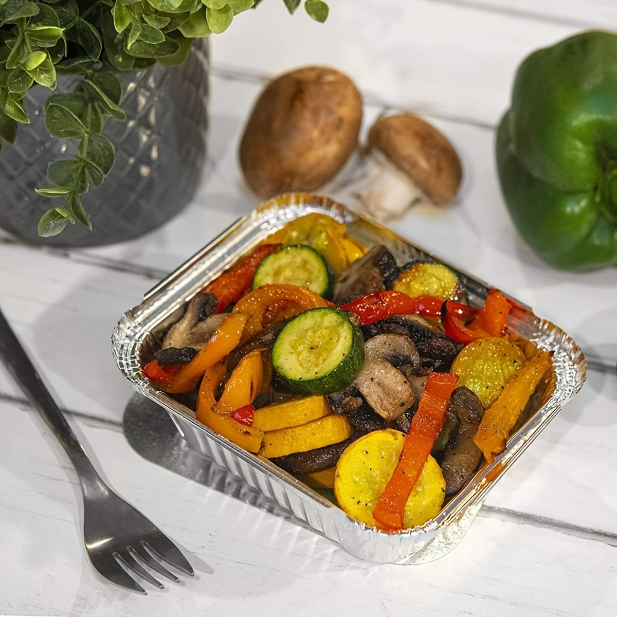 Disposable Aluminum Foil Pans with Lids 40-Pack – 7.2"x5.3" Baking Pans with Cardboard Lids, Meal Prep Freezing Takeout Lunch Boxes, Heat & Cold Preservation Kitchen Accessory | ShopVora CA