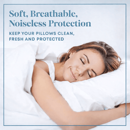 Luxury Hotel-Quality Pillow Protectors 4-Pack – Waterproof Zippered Pillow Covers, Soft Quiet Breathable Brushed Microfiber, Machine Washable, Queen Standard King, All-Season | ShopVora CA