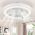 20Inch Modern LED Ceiling Fan With Adjustable Light (3000K-6500K) Embedded Installation Design Reversible Airflow For Enhanced Circulation-Ideal For Office, Study, Bedroom, And Indoor Spaces, Ceiling Fan Light