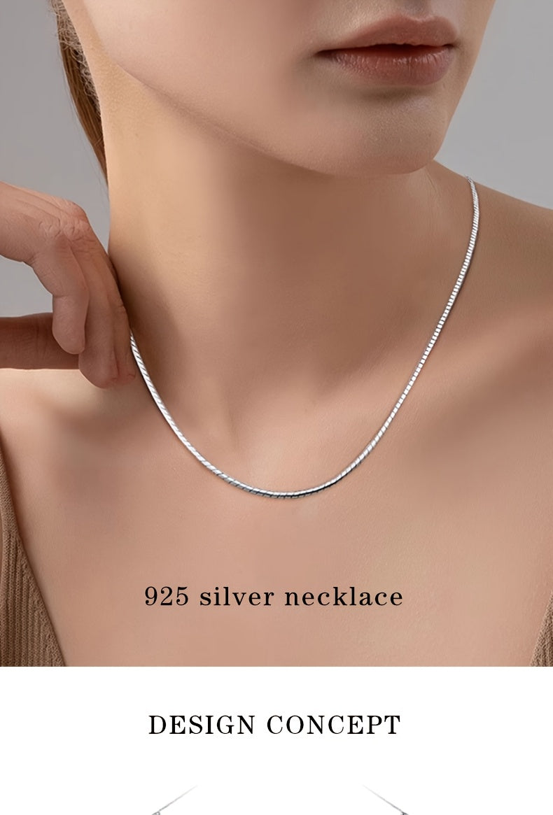 925 Sterling Silver Women'S Box Chain Necklace, Hypoallergenic Layered Jewelry, 16-24 Inch Adjustable Minimalist Design, Eternal Gift for Mother/Wife/Girlfriend