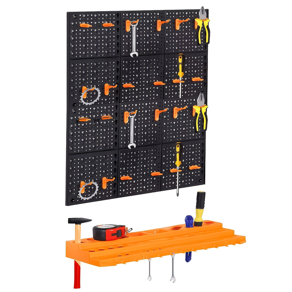 Wall-Mounted Garage Storage Rack System 18-98 Jars – Heavy-Duty Small Parts Organizer for Screws Nuts Bolts Nails, Workshop Shelf, Easy Install, Multiple Configurations, Canada