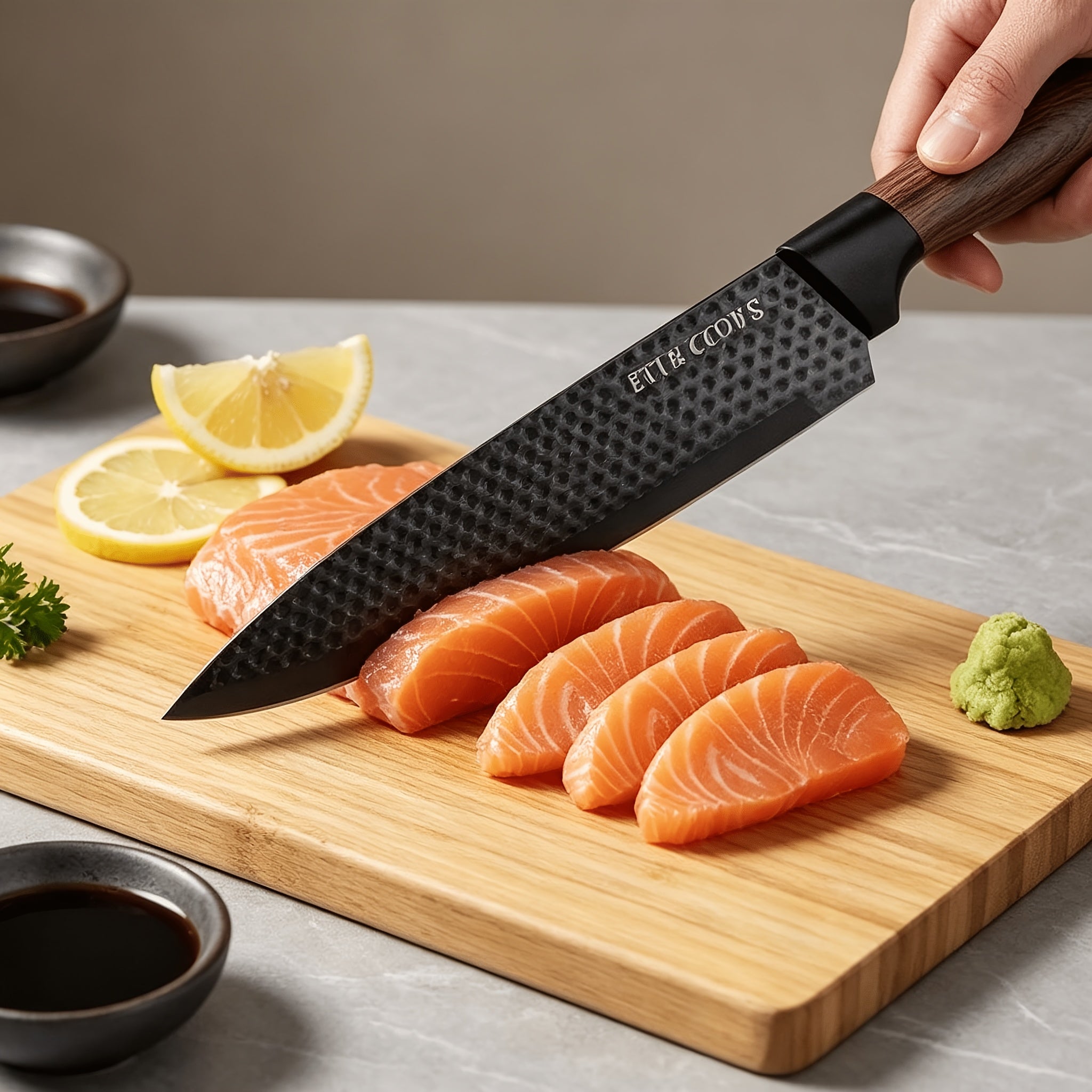 Ultra-sharp And Durable 6pcs Kitchen Knife Set, Carbon Steel Blades with Non-slip Handles, Ideal for Home Kitchen Cooking, Suitable for Outdoor Camping, Barbecues And Various Occasions, Packaged In An Elegant Gift Box.
