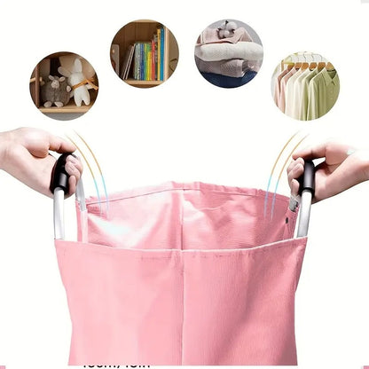 95L Foldable Laundry Basket with Soft Padded Handle – Large Collapsible Clothes Hamper for Bathroom, Bedroom, Laundry Room, Balcony & Dorm, Waterproof Fabric Storage Bin