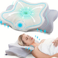 Sleeping Cervical Neck Pillow, Healthy Spine Restore Memory Foam Pillows Fit Shoulder Perfectly, Adjustable Ergonomic Pillow, Bed Pillow for Side Back Stomach Sleeper