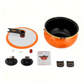 7-Liter Multi-Function Double-Handle Pot: 25, 1.57inch (Large Capacity), Thickened Iron Structure, Glass Lid with Golden Trim. Perfect for Soups, Stews, Etc., Available in Black, Light Blue, Orange. Multi-Functional, Stylish And Durable Kitchen Cookware