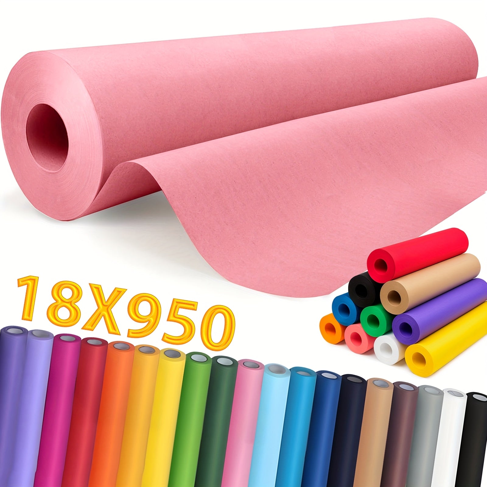 Kraft Wrapping Paper Roll Vibrant Colors – Multi-Use for Gift Wrapping, Art Projects, Table Runner, Bulletin Board, Bouquet Wrapping, Party Supplies & Shipping Packaging – Christmas Crafts