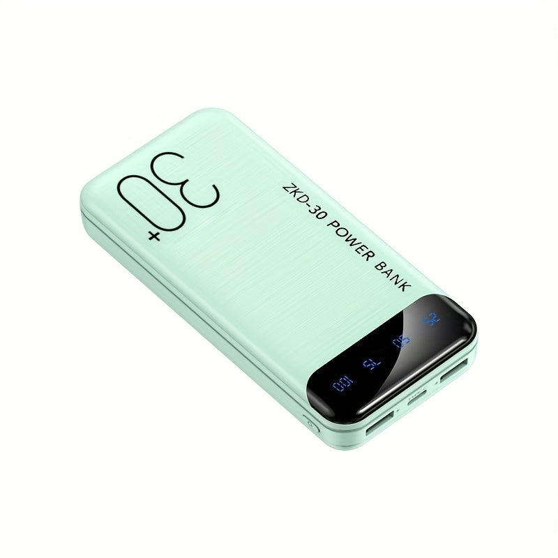 20000/30000Mah Portable Power Bank with LED Screen, 1 USB-C/2 USB Ports, Dual Output, Lightweight And Compact for All Mobile Phones - Travel, Outdoor Emergency Battery Pack, Outdoor Charging Station, Stylish Device Design, Large Capacity Charger