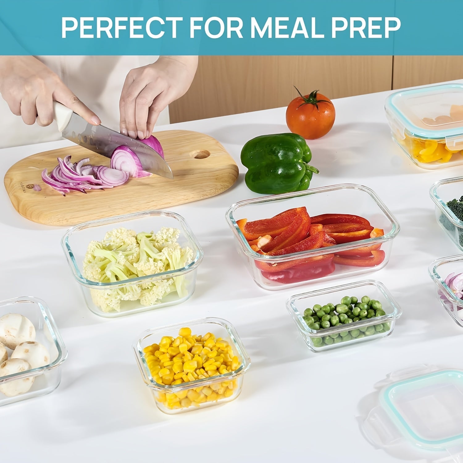 4/8pcs Glass Food Storage Containers, Meal Prep, Airtight Bento Boxes with Leak-Proof Locking Lids, for Microwave, Lunch Boxes, Oven, Freezer And Dishwasher