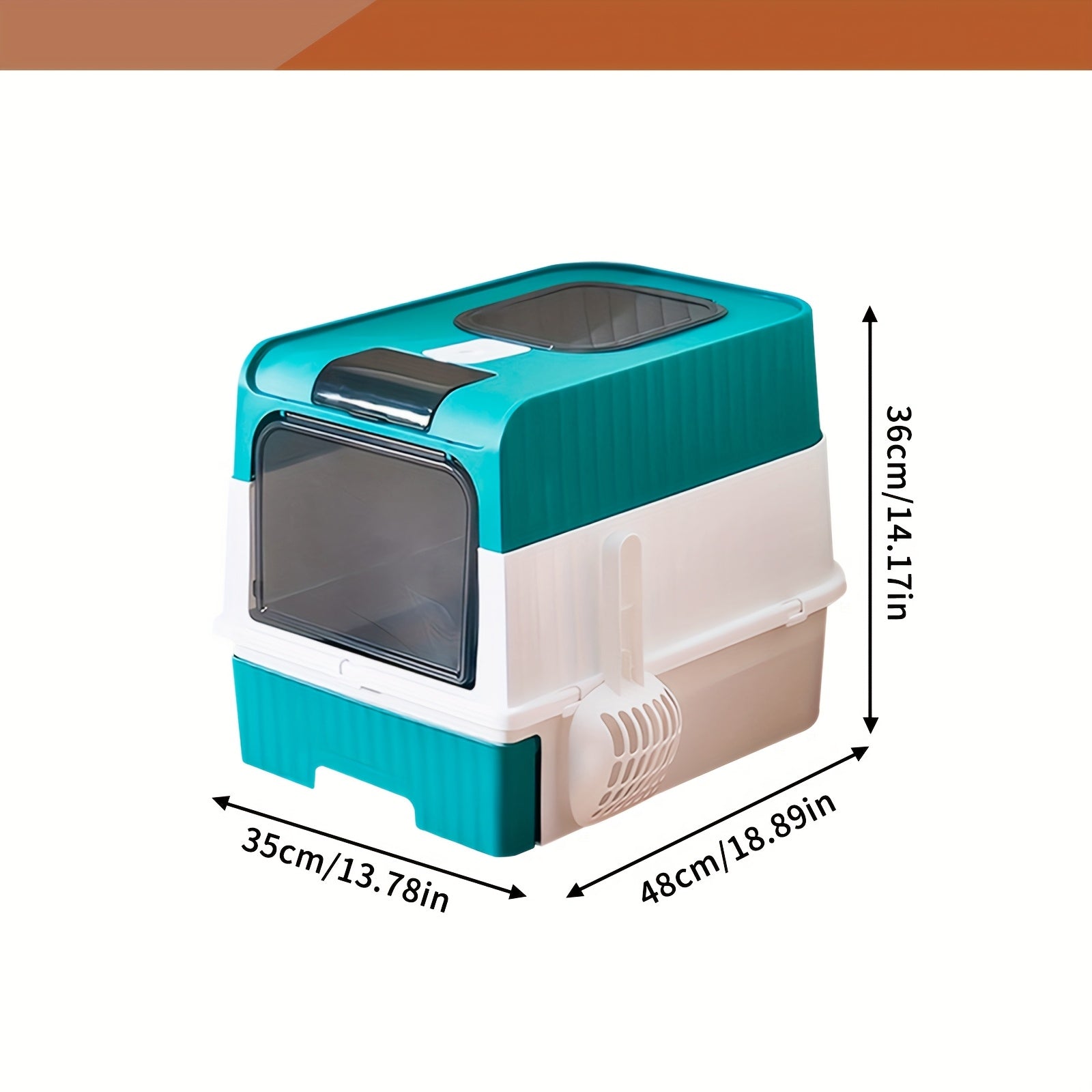 Extra Large Cat Litter Box with Pull-Out Drawer – Anti-Odor Leakproof Easy Clean Design, Comfortable Open Cat Toilet for Indoor Cats