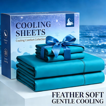 Cooling Bamboo Sheets Deep Pocket 3/4pcs Set – Breathable Viscose Bed Sheet Set for Hot Sleepers, Hotel Luxury Fitted Sheet & Pillowcase, 1660TC Ultra Soft Twin Full Queen King Size
