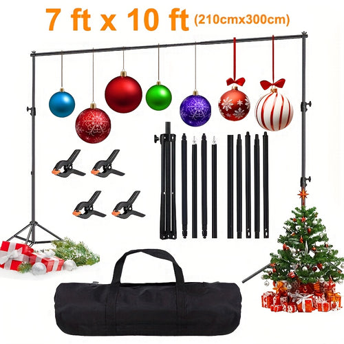 Studio Background Support Kit 7x10ft (2Mx3m) with 4 Clips & Suitcase Carry Case – Photography Studio Background Holder System for Video, Portrait Shooting, Streaming & Events Canada