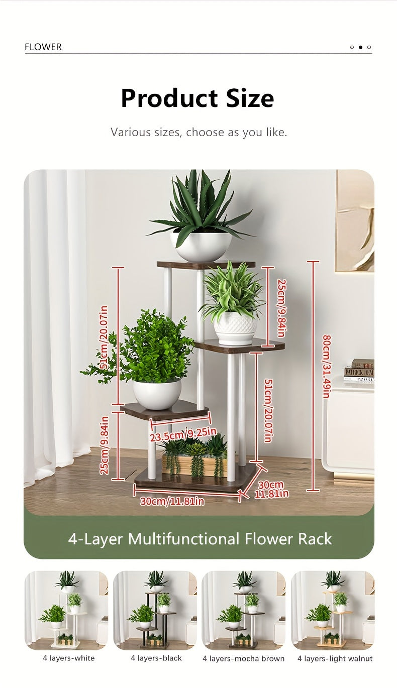 Plant Stand Stand for Flowers Wooden Storage Shelf 4/5/6 Tier Flower Shelf Planter Rack Indoor Display Stand Multiple Flower Pot