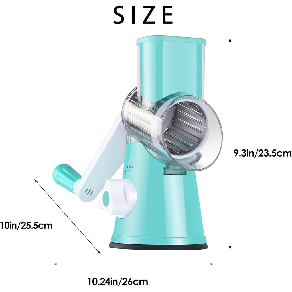 4pcs Multi Functional Hand Cranked Vegetable Cutter, Household Kitchen Manual Vegetable Machine, Slicer, Slicer, Drum Type Vegetable Cutter