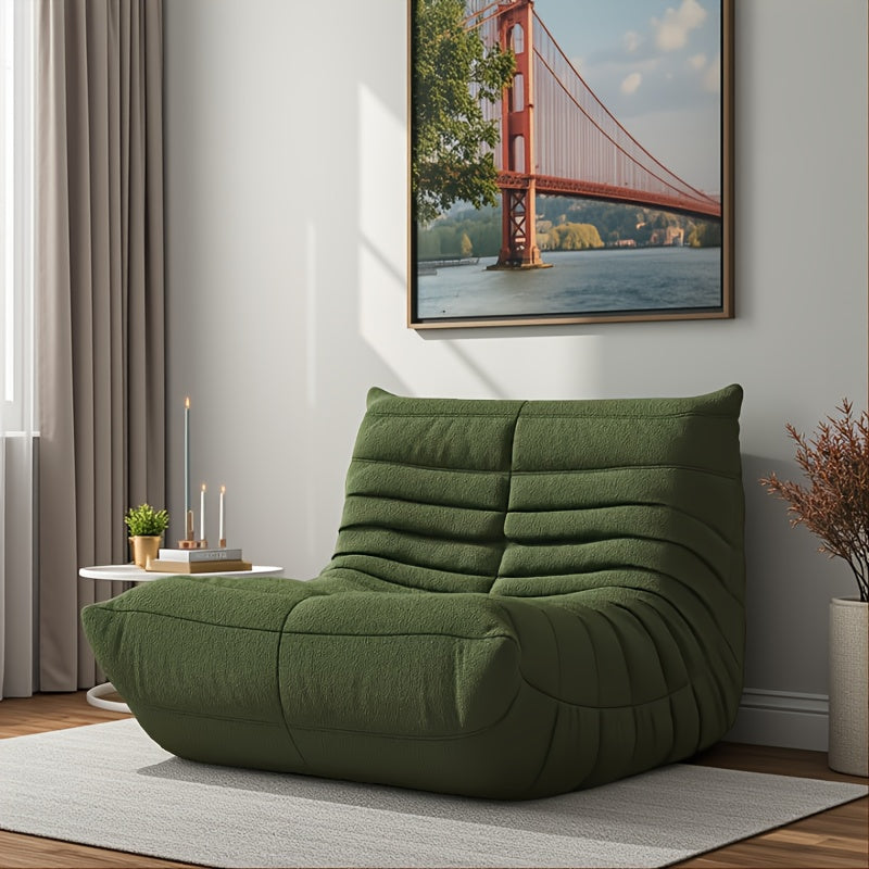 Floor Lazy Sofa Chair with Compressed Sponge Filling – Modular Corner Lounge Seat for Living Room, Bedroom & Office | Single, Double & Three-Seater