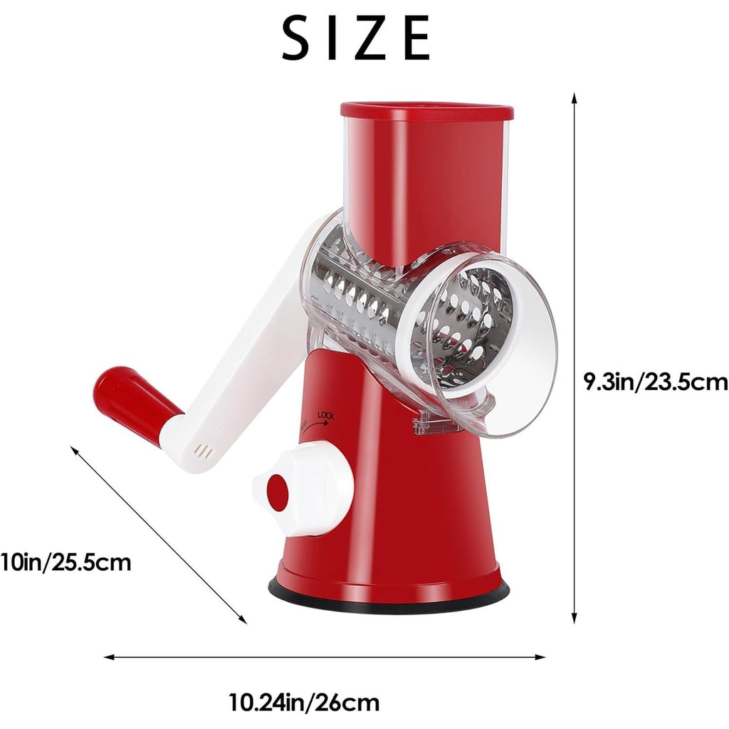4pcs Multi Functional Hand Cranked Vegetable Cutter, Household Kitchen Manual Vegetable Machine, Slicer, Slicer, Drum Type Vegetable Cutter