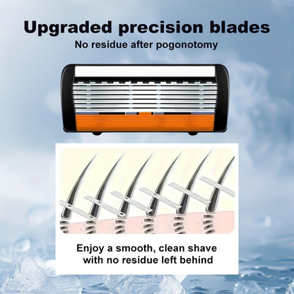 Men's Stainless Steel Manual Razor Set - 1 or 2 Handles with 18/36/54 Replacement Blades, High-Quality Manual Shaver Kit for Men, Close Shave Razor with Bulk Blade Pack Value Set