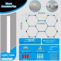 Hexagon LED Garage Light: 25 Pack Updated Bigger Size, 26400LM Super Bright Car Detailing Ceiling LED Shop Light for Warehouse Workshop Gym Basement Car Care Wash Room