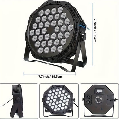 DJ Par Stage Lights 36 LED – Sound Activated, Remote & DMX Control, Uplights for Disco Dance Wedding Club Birthday Christmas Party, 2/4/6 Pack (Flower Dance)