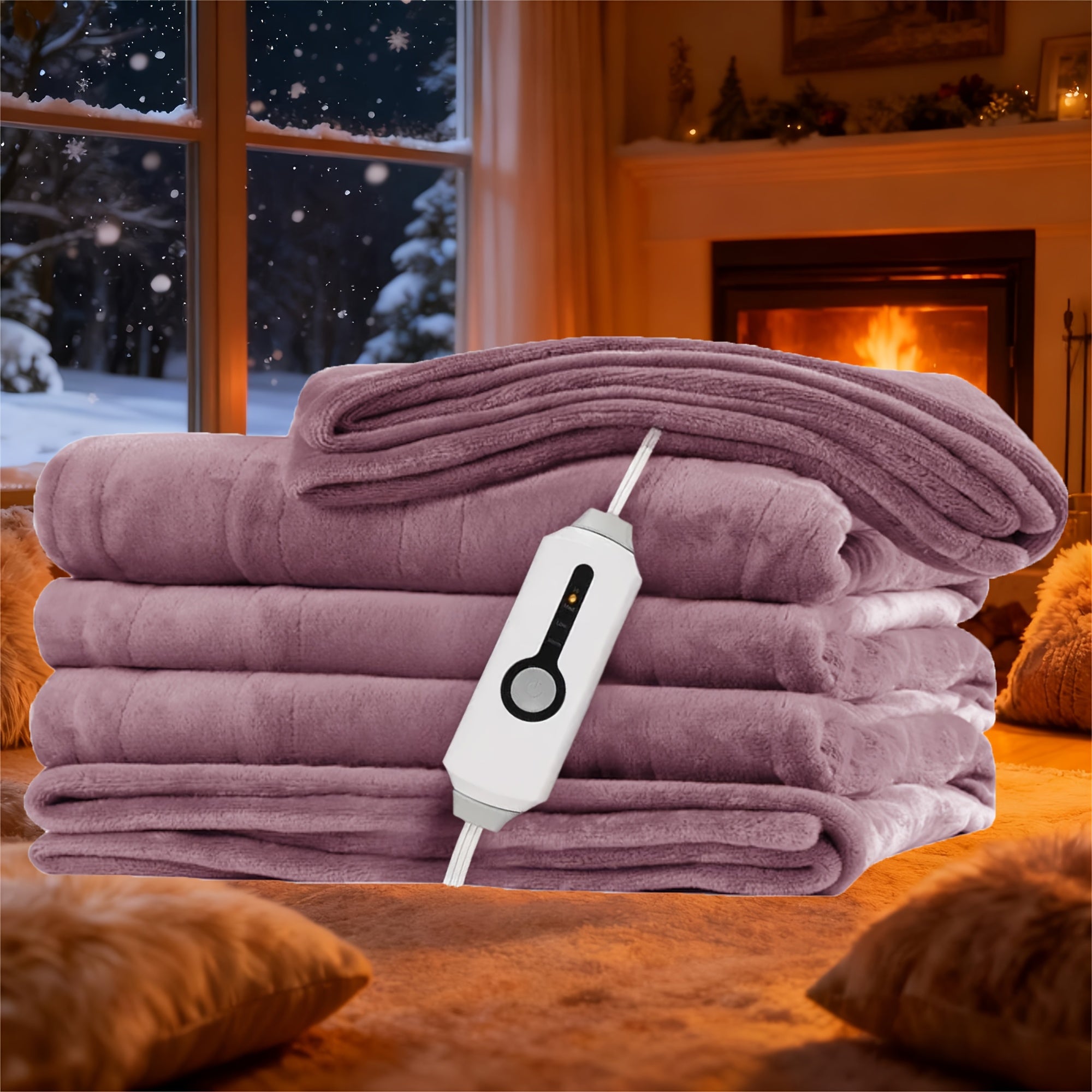 Heated Electric Blanket Flannel Full Size – Fast Heating Soft Cozy Throw for Bed Couch Chair, Multiple Sizes & Colours, Home Office Bedroom Warmth – ShopVora CA