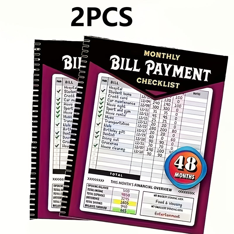 48-Month Bill Payment Planner & Financial Organizer – Monthly Household Budget Tracker, 4-Year Expense Log Book, Paper Notebook for Home Finance Management