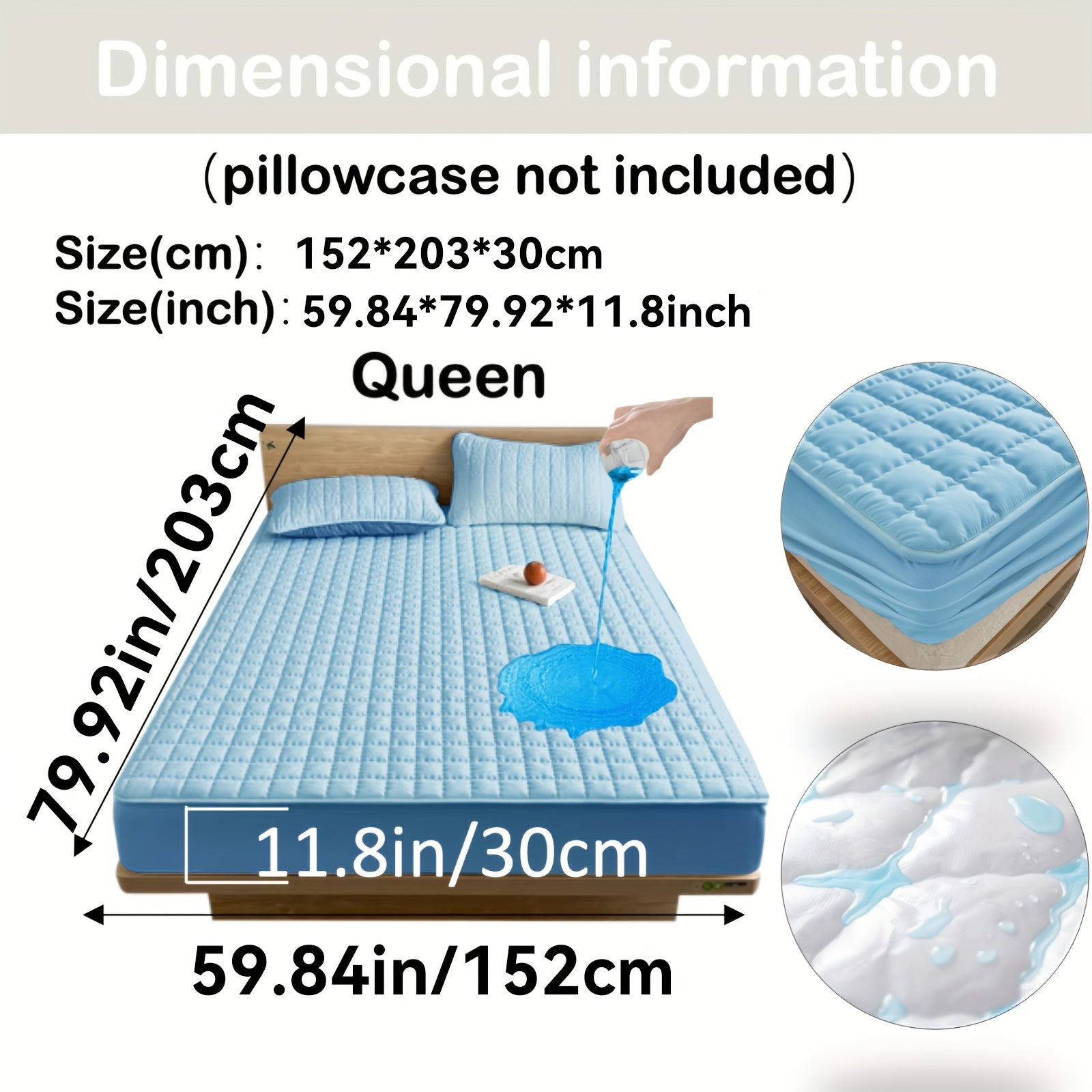 Cooling Waterproof Mattress Cover – Thick Fitted Sheet Style, Multi-Layer Protection, Breathable & Comfortable, Ideal for Bedroom, Guest Room & Hotel, Great Gift for Christmas & Halloween