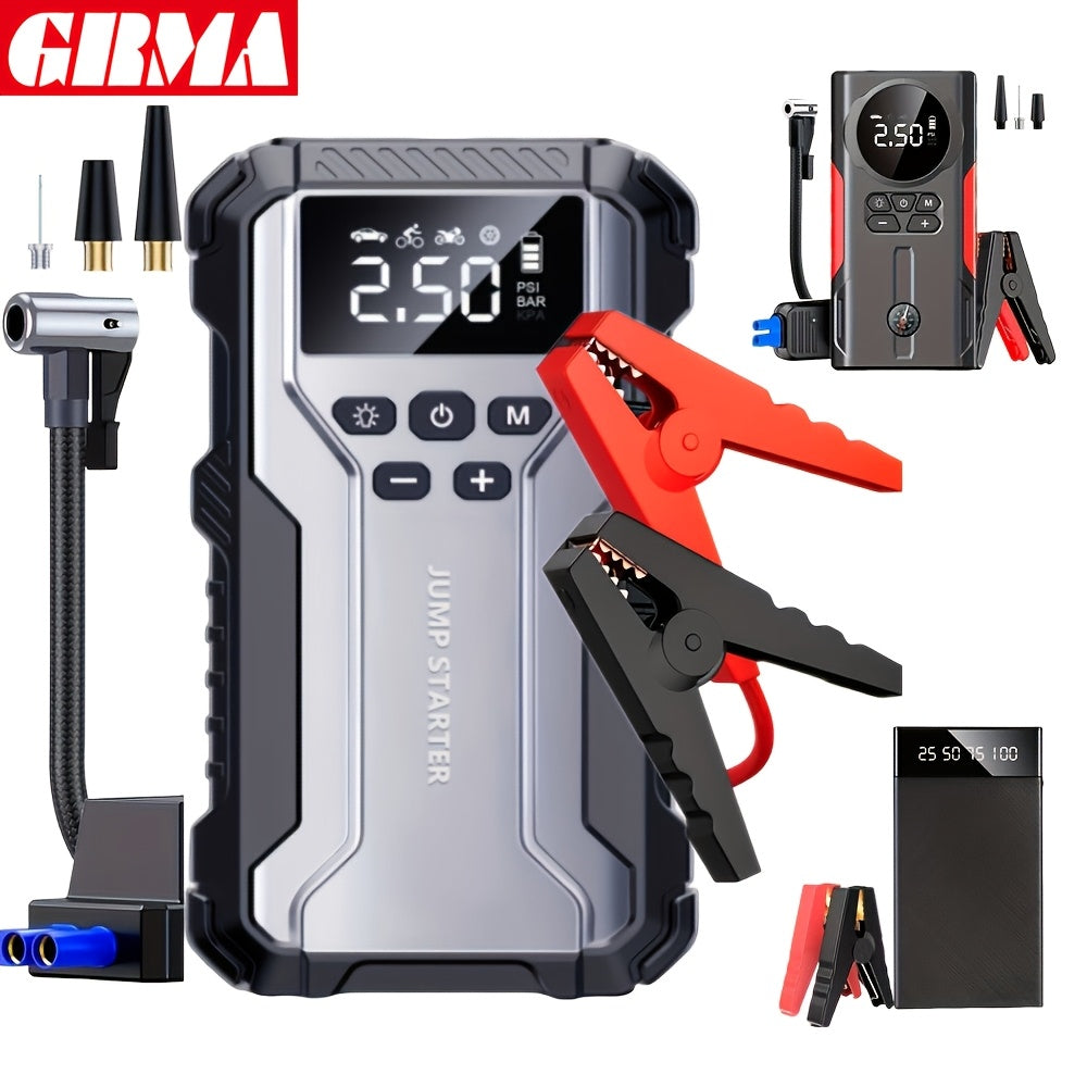 2000Mah Portable Wireless Car Emergency Start Power Supply, Battery Emergency Start, Portable Peak, 12V (8.0L Gasoline/1.72 Gallon Diesel) Quick Start Car, USB In/Out, LED Emergency Light, Car Additions Tools, Vehicle Emergency Tools