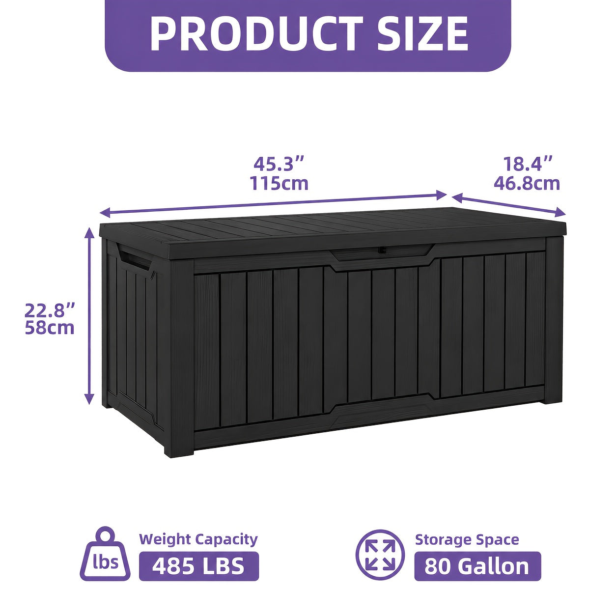 DWVO 51/80/150/180 Gallon Outdoor Storage Box, Waterproof Resin Deck Box, Patio Poolside Table And Bench, Weatherproof Storage Organizer for Garden Tools, Pool Supplies, Patio Additions