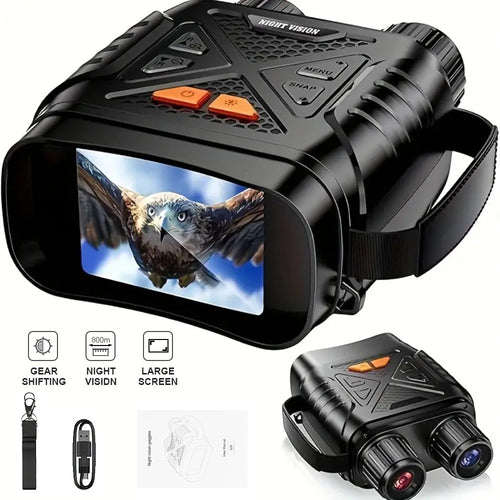 Digital Night Vision Binoculars INSKAM Dual Tube – 2.8" Display, USB & Battery Power, Wildlife Observation, Camping, Farm Monitoring – Binoculars & Monocular Options, Black
