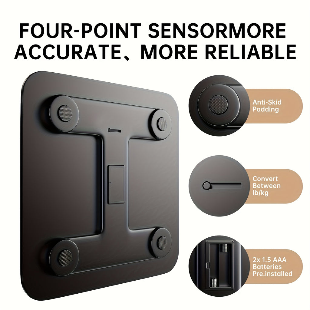 396lb Digital Body Weight Scale, Bathroom Scale, Personal Scale, High Precision Weighing Scale with HD LCD Display And Temperature Display (KG/LB Switchable). Large Platform, Durable And Safe, Suitable for Various Scenarios.