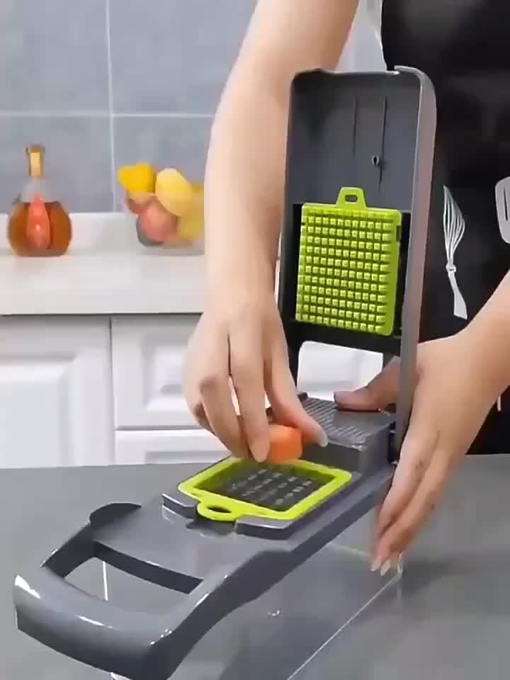 Series 17-In-1, 8-Blade Vegetable Chopper, Onion Mincer, Cutter, Dicer, Egg Slicer with Container, French Fry Cutter Potato Slicer, Home Essentials And Kitchen Gadgets, Salad Chopper