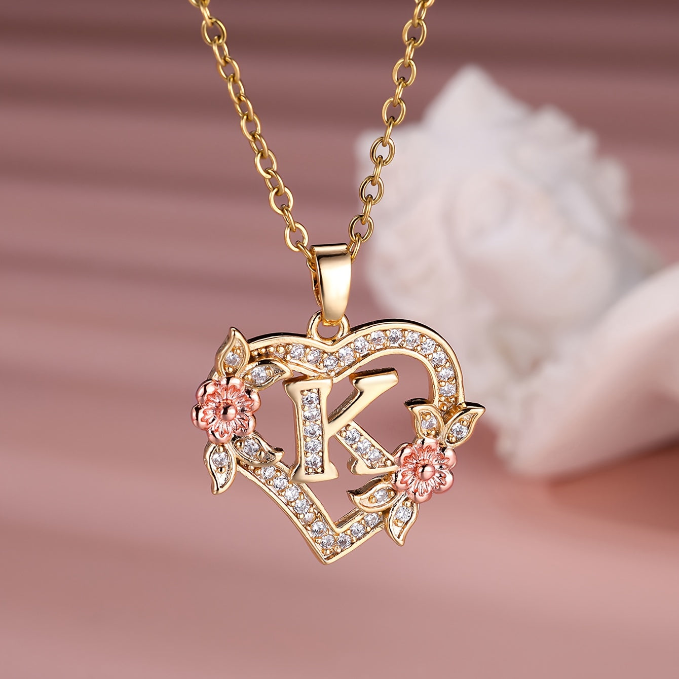 S925 Sterling Silver Heart Pendant Initial Letter Necklace for Women – Moissanite Sparkling, Personalized A-Z Name Jewelry, Birthday & Holiday Gift