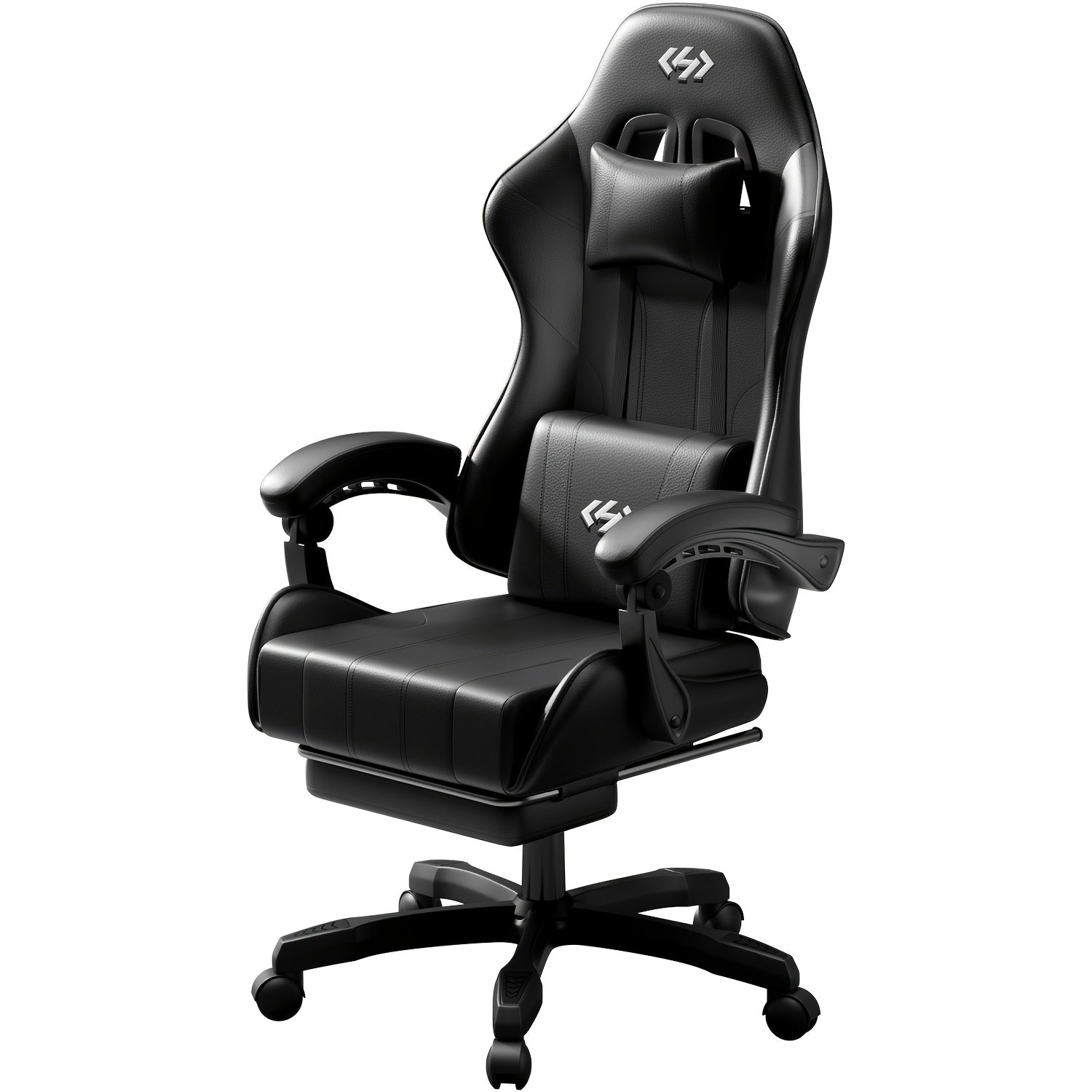 Ergonomic Gaming Chair with 6-Point Support, 135 Degree Recline, Video Game Chair with Independent Pocket Springs And Adjustable Lumbar/Headrest, Faux Leather Office And Gaming Seat, Bedroom, Office, Christmas Gift, Birthday Gift, Adults