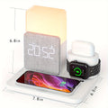 3-in-1 Wireless Charging Station with Alarm Clock for iPhone 12 13 14 15 Pro Max Mini AirPods Bedside Nightstand Charger - Canada