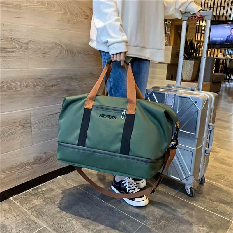 Spacious Travel Bag - A Lightweight Handbag Featuring Several Compartments, Ideal for Organized Trips, Outdoor Yoga, And Gym Workouts - Great for Weekend Getaways And Fitness Lovers & Holiday Gifts