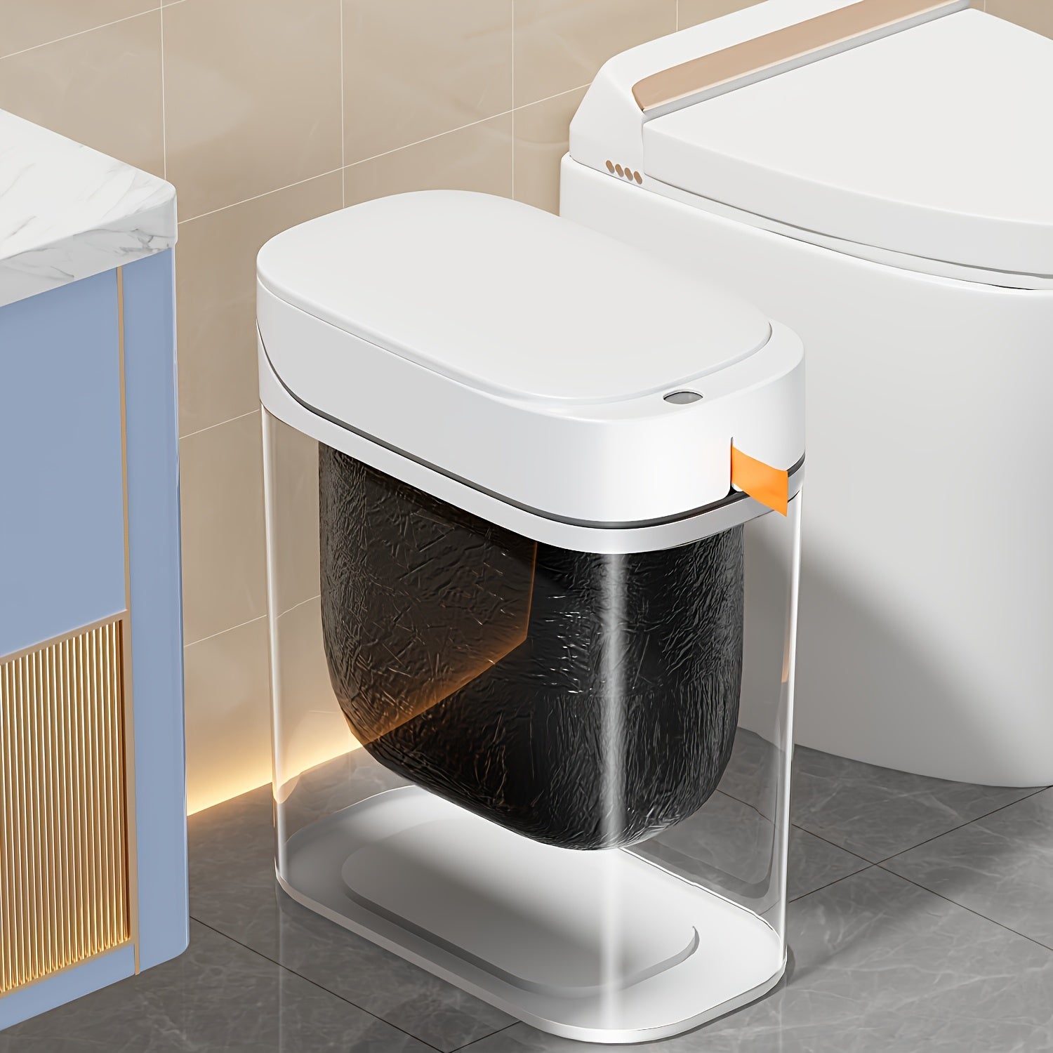 1pc/2pcs Touchless Smart Trash Can with Quiet Close Lid, Motion Sensor, And Exhaust Fan for Automatic Bag Expanding, Rechargeable Waste Bin for Kitchen, Office, Bedroom, Living Room, 0.3S Automatic Open Garbage Bin with 90/180 Trash Bags, Ideal Gift