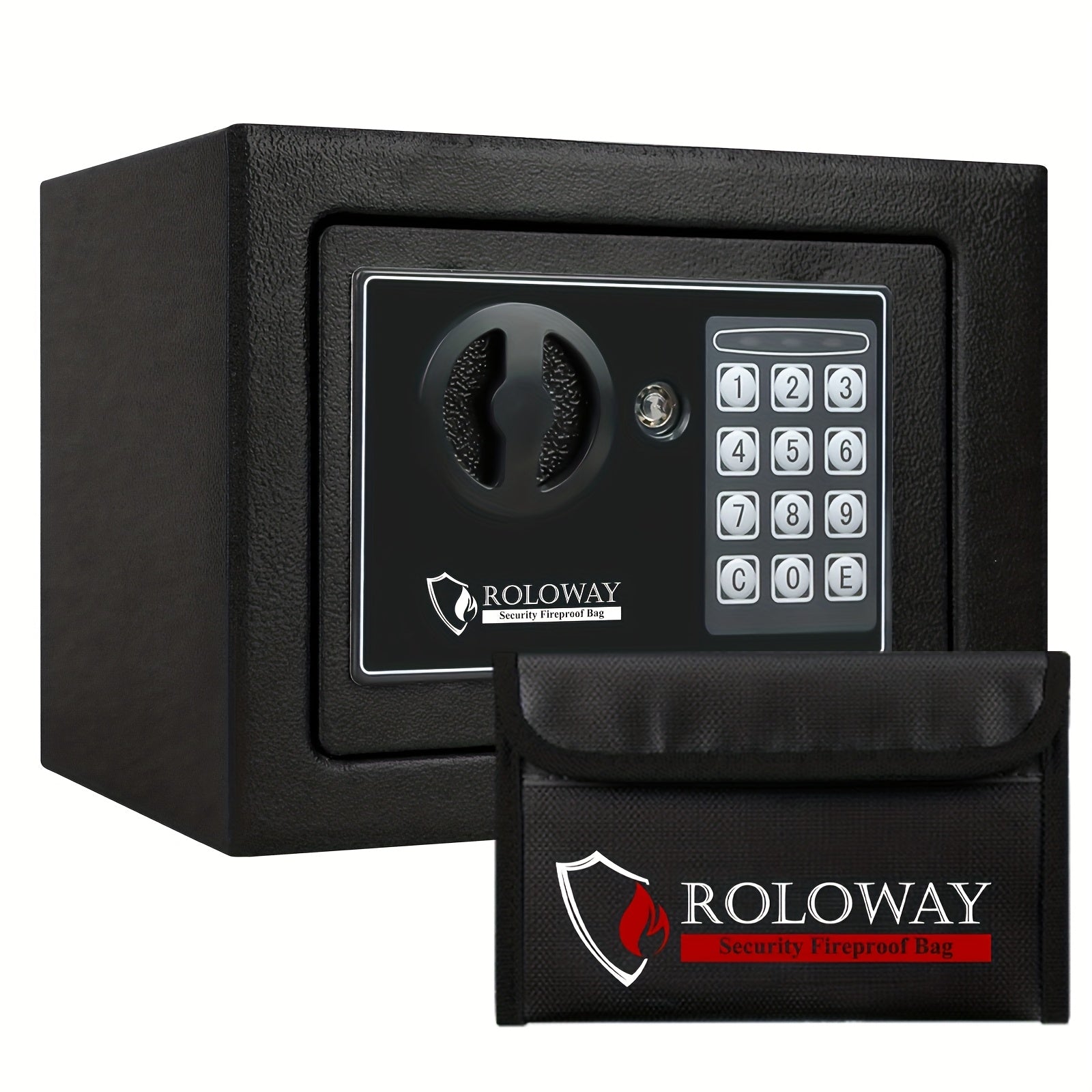 Fireproof Safe Box with Digital Keypad Lock & Fireproof Bag – Home & Office Security Storage for Cash Documents Jewellery & Valuables, Multiple Sizes, Black Silver & Pink, Canada