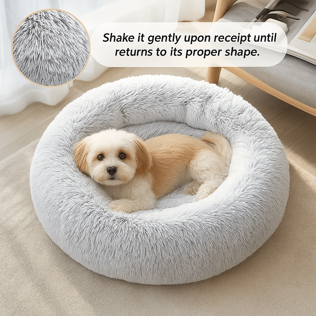 1 Donut Pet Bed, Luxury Comfort - Thickened Round Design - Indoor/Outdoor Use, Suitable for Small, Medium, and Large Dogs & Cats, All-Season Pet Bed, Dog Pad Cat Bed, Pet Nap Bed, Warmth Pad, Pet Supplies