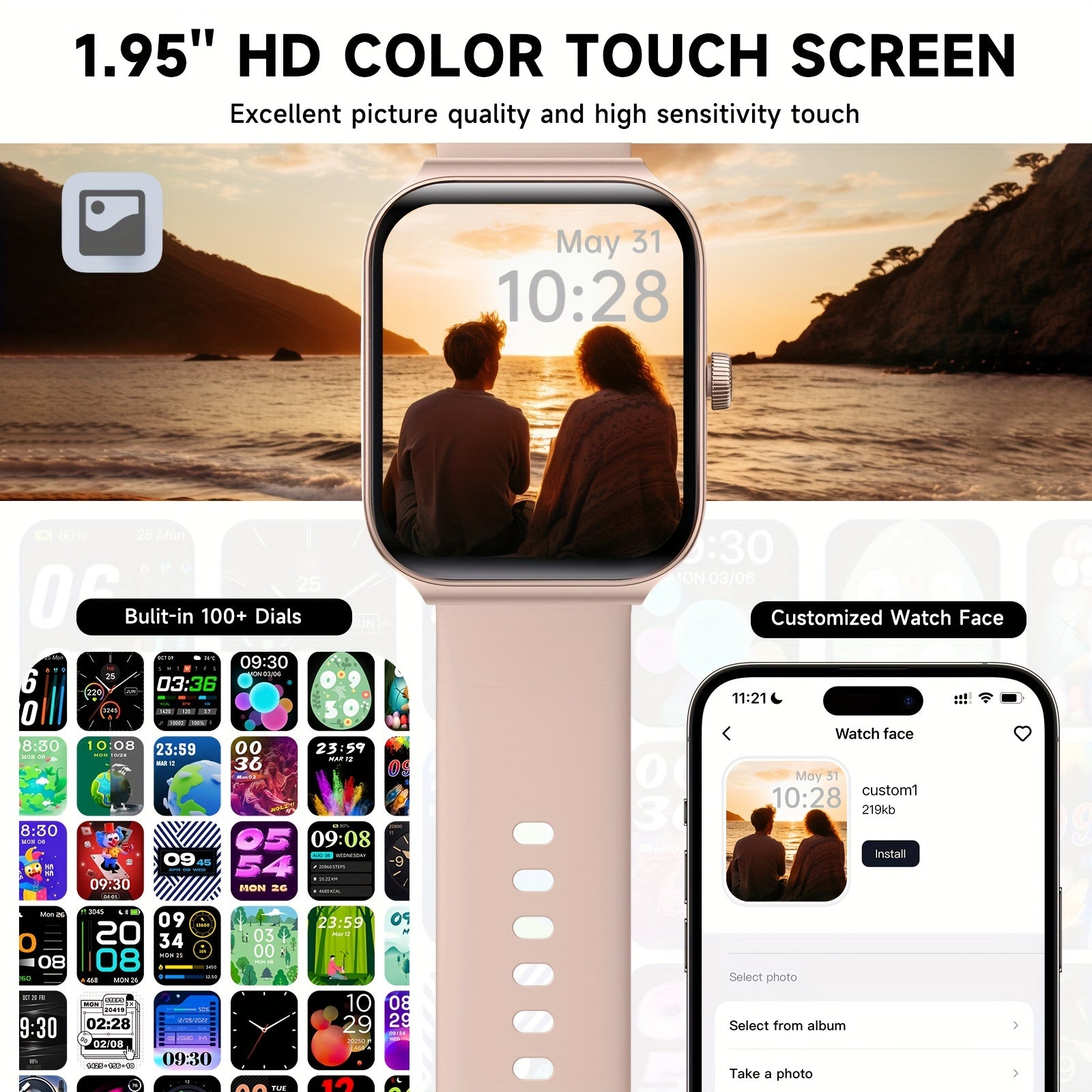 1.83" Full Touch Screen Smart Watch With Alexa For Women Men, Wireless Call, 105+ Sports Modes, 24/7 Health & Sleep Tracker, Comfort Breathable Strap, Long Battery Life, Phone Finder & Remote Camera For Android & iPhone, Practical Gifts For Holidays