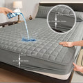 1pc Quilted Cooling Mattress Protector, 9-15" Deep Pocket, Waterproof, Machine Washable - Home Bedding, Pillowcase Not Included