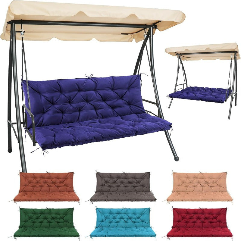 Outdoor Patio Swing Cushion 47x40 Inch 4 Inch Thick Waterproof - Fade-Resistant PP Cotton Bench Cushion with 8 Anti-Slip Straps for Porch Swing Garden Bench Lounge Chair Canada