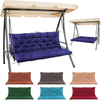 Outdoor Patio Swing Cushion 47x40 Inch 4 Inch Thick Waterproof - Fade-Resistant PP Cotton Bench Cushion with 8 Anti-Slip Straps for Porch Swing Garden Bench Lounge Chair Canada