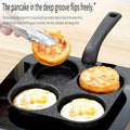 Heavy Duty 4-In-1 Cast Iron Egg Cooker And Non-Stick Frying Pan - Four-Compartment Multi-Functional Cooking Utensil, Dishwasher Safe, Compatible with Electric Stove And Induction Cooker - Space-Saving Design, Suitable for Pancakes And Egg Rolls