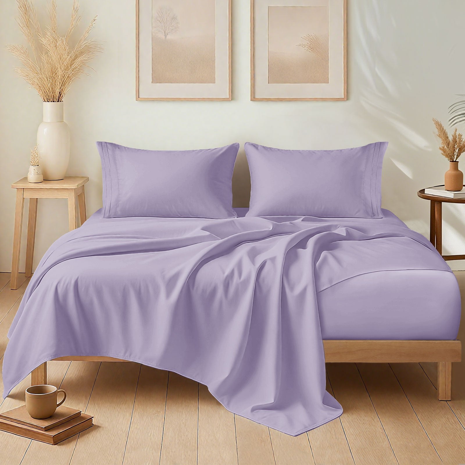 14-Inch Deep Pocket Bed Sheet Set – Lightweight Breathable Cooling, Wrinkle & Fade Resistant, Hotel Luxury Bedding, 3/4-Piece with Pillowcase, Flat & Fitted Sheet, Twin Full Queen King | ShopVora CA