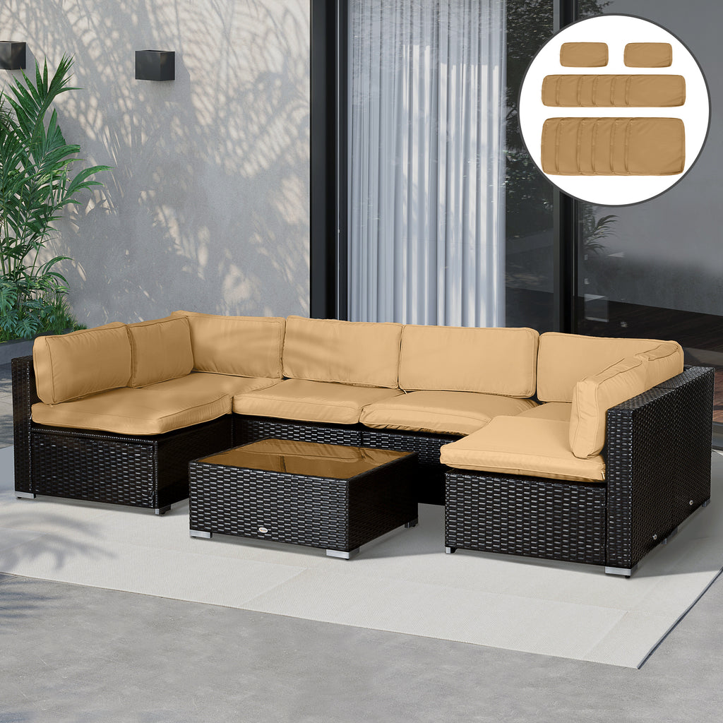 14Pcs Outdoor Cushion Covers, Patio Cushion Covers Replacement for Rattan Sofa Set - No Cushion Included, Navy Blue