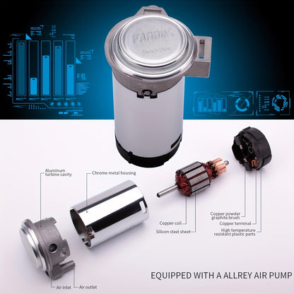 ALLREY 12V Air Horn Kit Super Loud 18" Single Trumpet Truck & Train Horn with Compressor, Chrome Zinc Alloy, Easy Install for Cars, Trucks, SUVs & Boats Canada