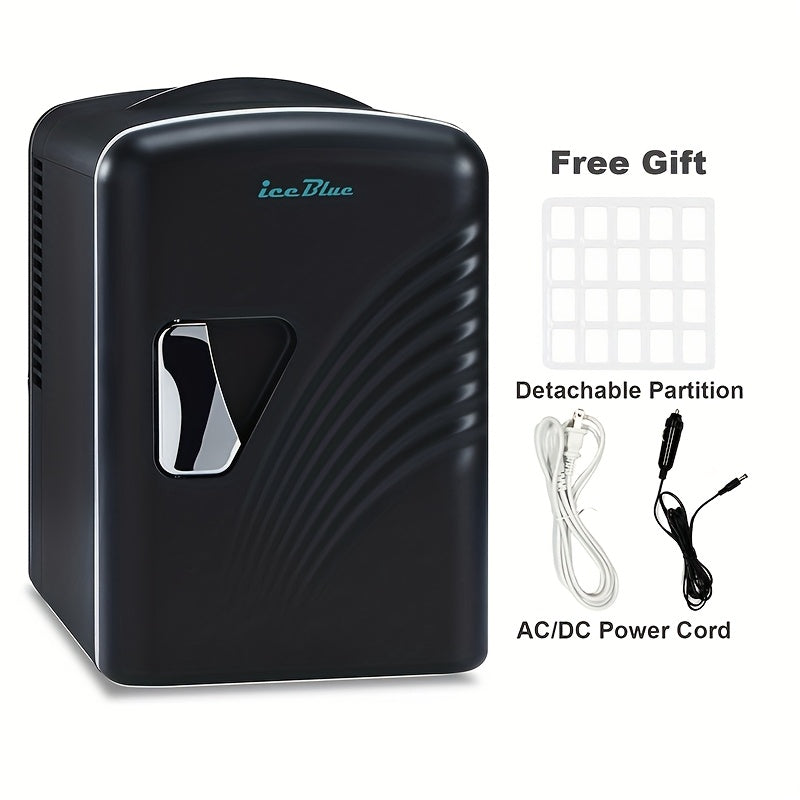 Mini Fridge 1.06 Gallon Portable Skincare Refrigerator - 12V DC Compact Quiet Cooler for Bedroom, Dorm, Car & Desk, Ideal for Cosmetics & Beverages, Cute Christmas Gift for Her