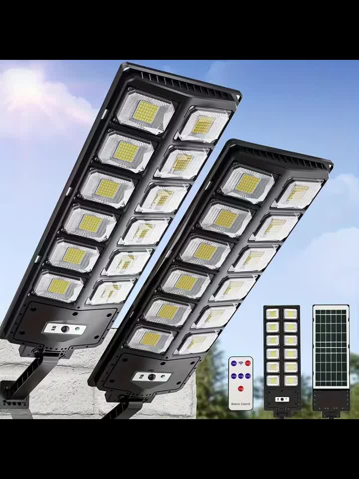 Solar LED Street Lamp 144 & 598 LED – Super Bright, 3 Lighting Modes, 320° Wide Angle, IP65 Waterproof | Outdoor Wall Light for Garden, Street & Commercial Use | ShopVora CA