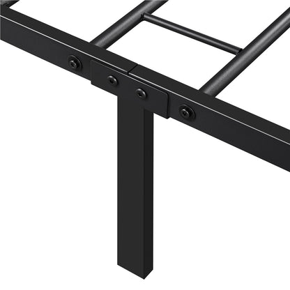 Metal Platform Bed Frame with Cross Design Headboard and Footboard - Industrial Style, 12 Metal Slats, Under-Bed Storage, Twin Full Queen, Black or White, for Bedroom Dorm Apartment Canada