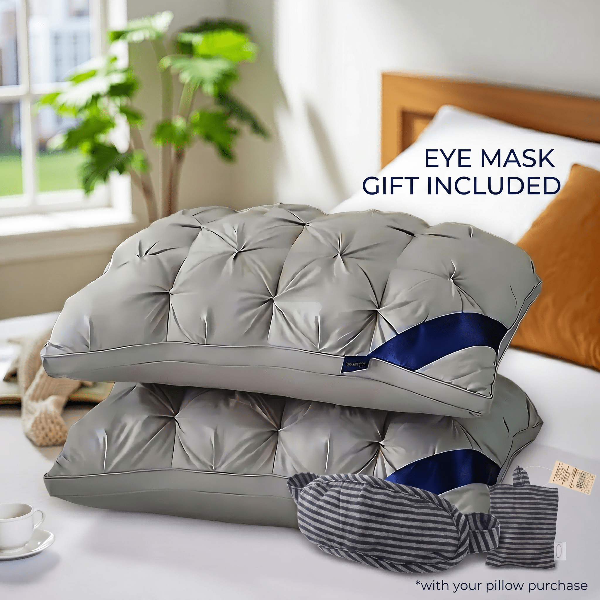 2-Pack Luxury Hotel Bed Pillows - Ultra Plush Slow Rebound Memory Foam Neck Support Pillow for Side Back Stomach Sleepers, All-Season Cooling Non-Flattening Design
